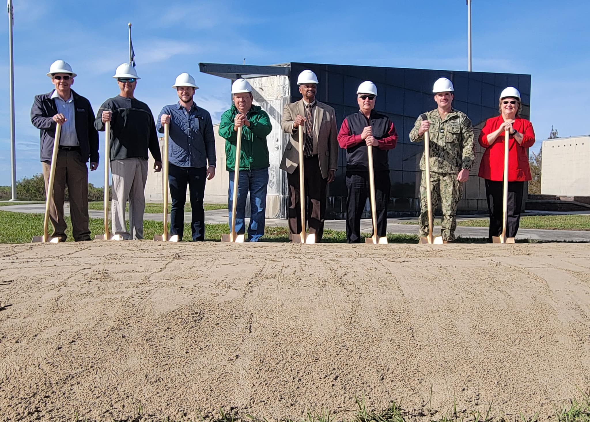 construction workers at dig site in plaquemines parish